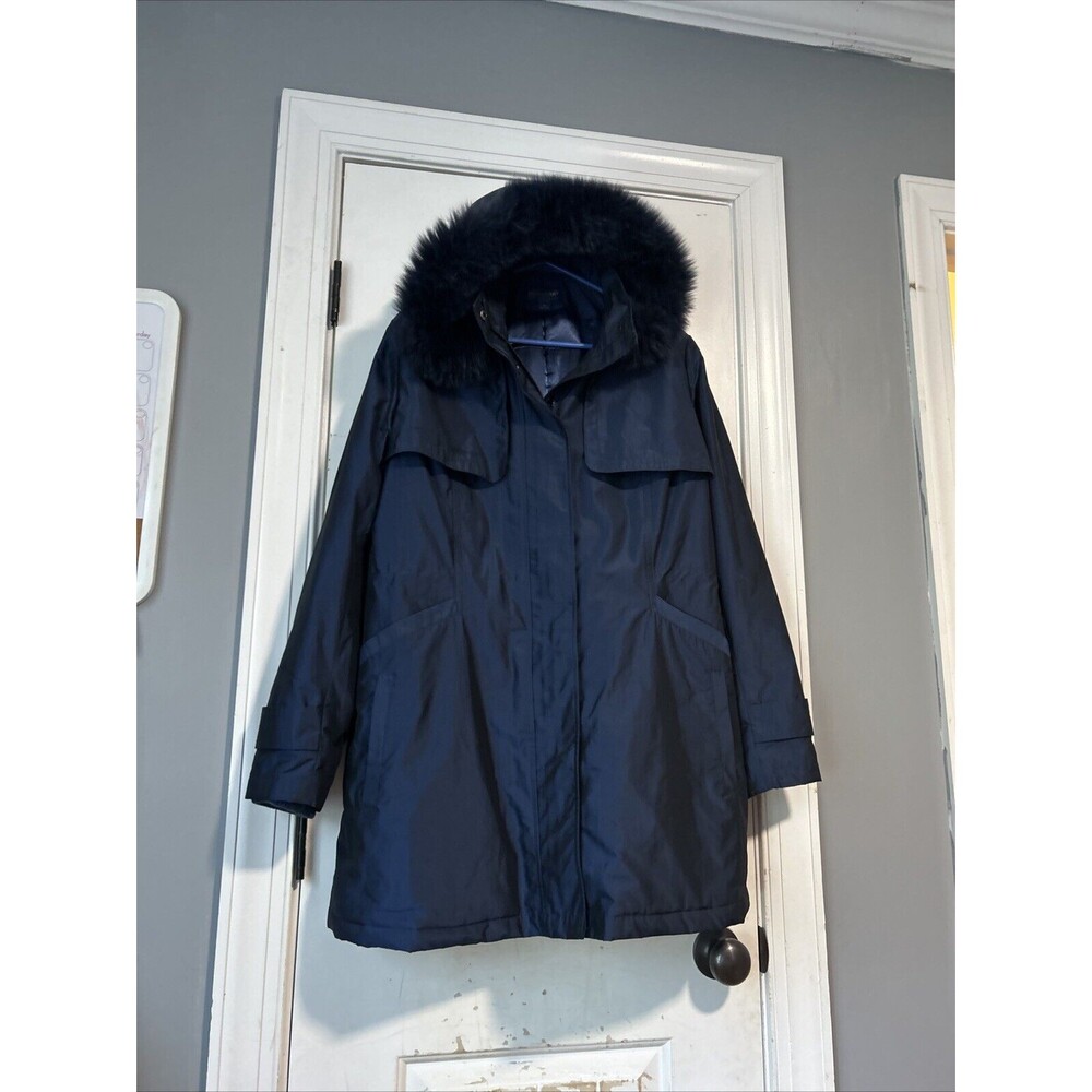 Pendleton shimmer blue fur lined coat jacket parka. Size‎ XL